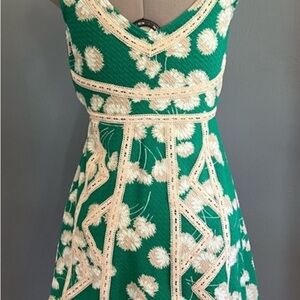 Anthropologie Green V-Neck Sleeveless Sundress😍